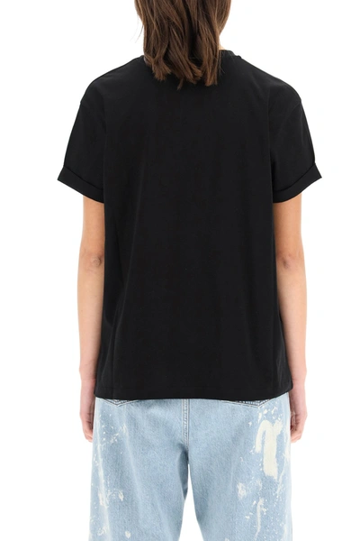 Shop Stella Mccartney T-shirt Ministar Embroidery With Crystals In Black