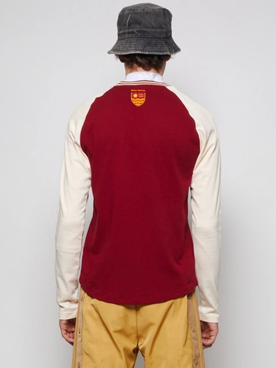Shop Adidas Originals X Wales Bonner Long-sleeve Raglan Tee Collegiate Burgundy