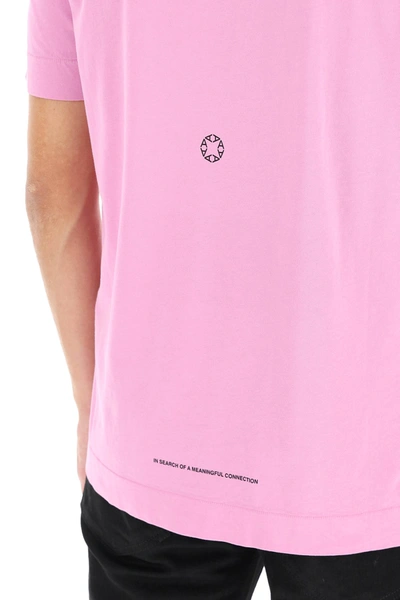 Shop Alyx Script Logo T-shirt In Pink,white