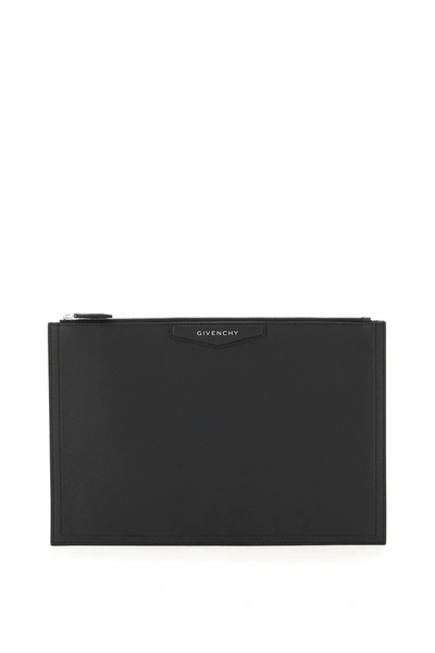 Shop Givenchy Antigona Large Pouch In Black