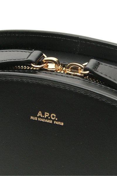 Shop Apc Demi-lune Crossbody Bag In Black