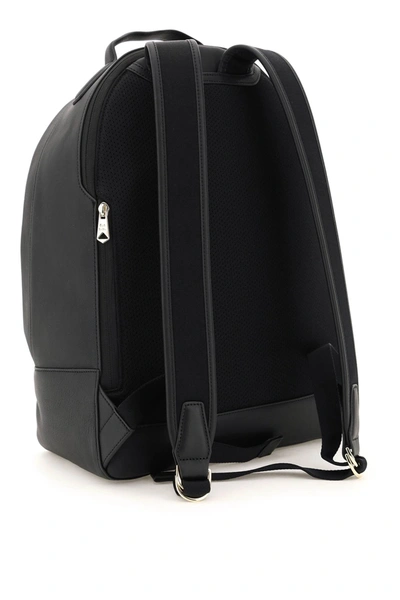 Shop Paul Smith 'signature Stripe' Leather Backpack In Black