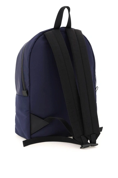 Shop Alexander Mcqueen Metropolitan Backpack With Graffiti Logo In Blue