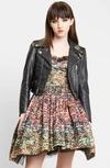 SAINT LAURENT Crop Leather Moto Jacket