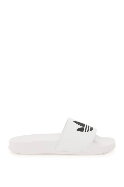 Shop Adidas Originals Adilette Lite Slipper In White,black