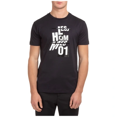 Shop Les Hommes H383 T-shirt In Nero