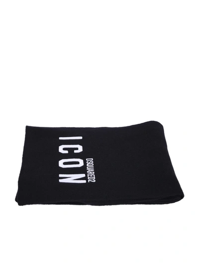 Shop Dsquared2 Wool Scarf In Black