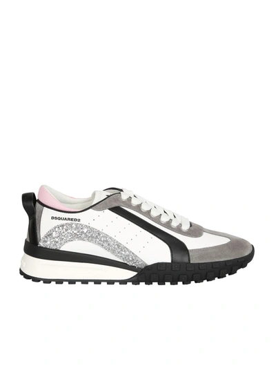 Shop Dsquared2 Leather Sneakers In White