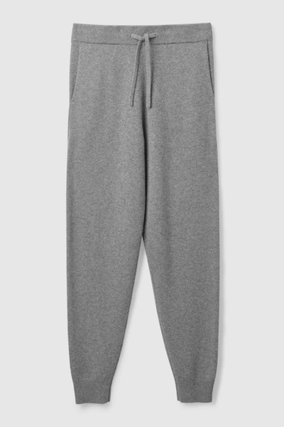 Shop Cos Relaxed-fit Pure Cashmere Joggers In Grey