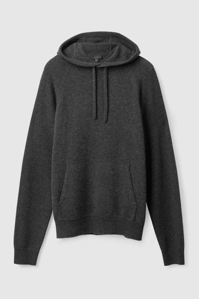 Shop Cos Pure Cashmere Hoodie In Grey