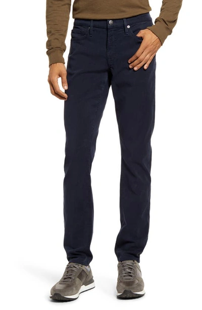 Frame L'homme Slim Fit Five-pocket Twill Pants In Navy | ModeSens