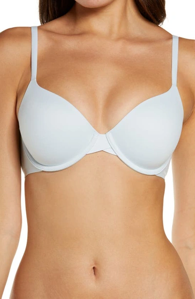 Shop Calvin Klein Perfectly Fit Modern Underwire T-shirt Bra In Polished Blue