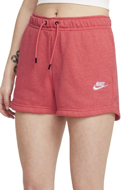 Shop Nike Essential Shorts In Magic Ember/ Heather/ White