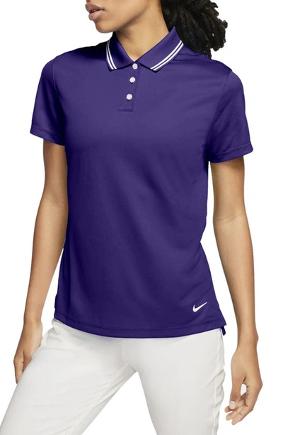 Shop Nike Dry Victory Polo In Court Purple/ White