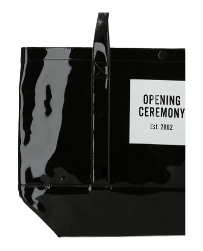 Shop Opening Ceremony Medium Box Logo Tote Bag In Smoke