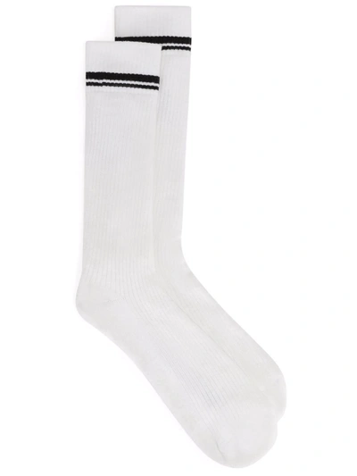 Shop Dolce & Gabbana Logo-print Socks In White