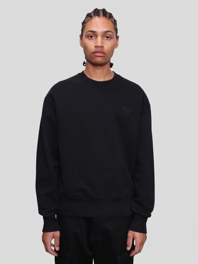 Shop Ami Alexandre Mattiussi Embroidery Sweatshirt In Black