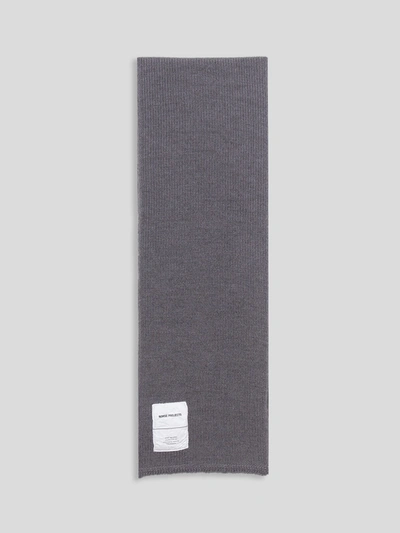 Shop Norse Projects Scarf Tab Series In Light Grey Melange