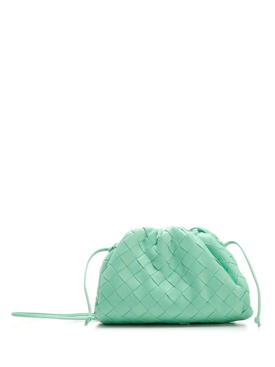 Shop Bottega Veneta Mini Pouch Intrecciato Clutch Bag In Green