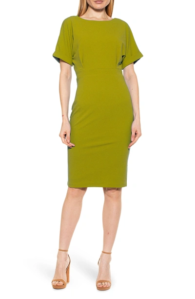 Shop Alexia Admor Dolman Sleeve Sheath Dress In Sage
