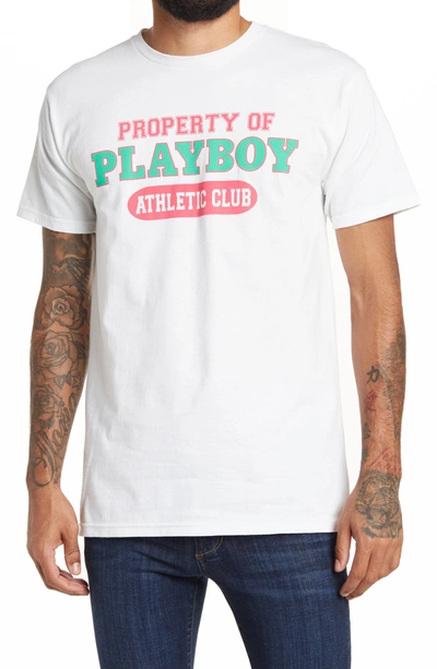 Shop Merch Traffic Playboy Logo Graphic T-shirt In Pink And Green