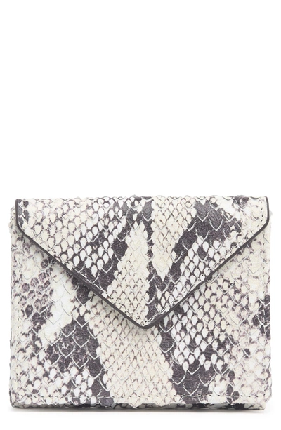 Shop Aimee Kestenberg Zip It Up Tri-fold Wallet In Vanilla Snake