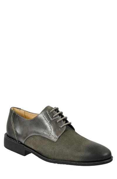Shop Sandro Moscoloni Plain Toe Leather Derby In Grey