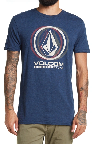 Shop Volcom Sedated Stone Short Sleeve Graphic T-shirt In Twilight