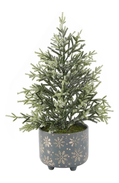Flora Bunda 18.5" Frosted Christmas Tree In Grey