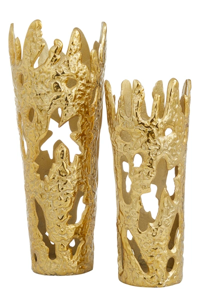 Shop Willow Row Metallic Vases In Gold