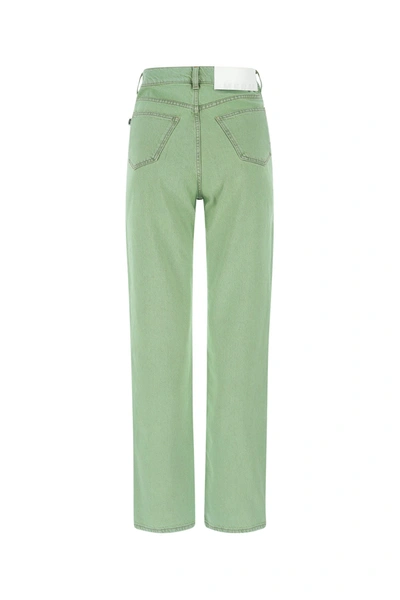 Shop Msgm Pastel Green Denim Jeans  Nd  Donna 42