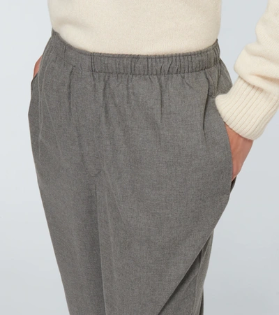 Shop Sunspel Cotton Pajama Pants In Mid Grey Melange2