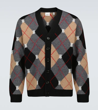Shop Burberry Ackerman Wool And Cashmere Cardigan In Camel