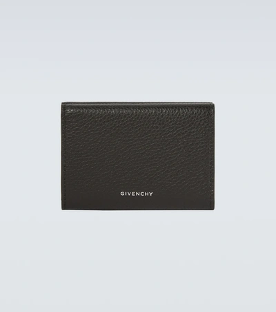 Shop Givenchy Compact Leather Wallet In Black