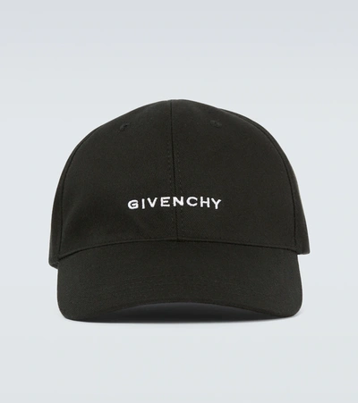 Shop Givenchy Cotton-blend Logo Cap In Black