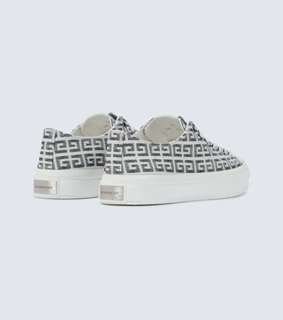 Shop Givenchy City 4g Jacquard Sneakers In Black/white