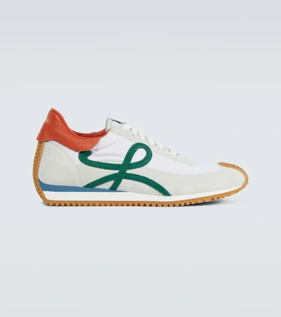 Shop Loewe Flow Runner Sneakers In Soft White/multicolour