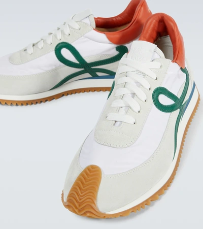 Shop Loewe Flow Runner Sneakers In Soft White/multicolour