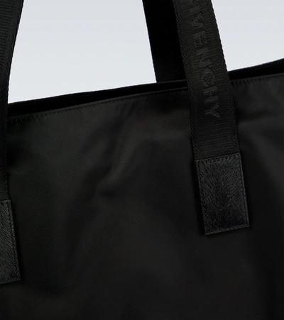 Shop Givenchy 4g Nylon Tote Bag In Black