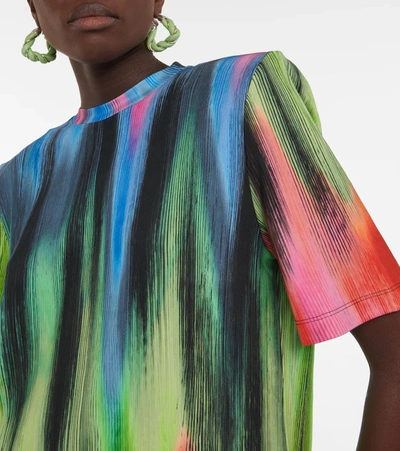 Attico Rainbow-print Short-sleeved T-shirt In Multicolor