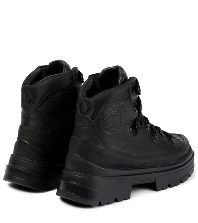 Shop Canada Goose Journey Leather Trekking Boots In Black