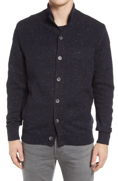 Shop The Normal Brand Sea Wool Cardigan In Normal Navy