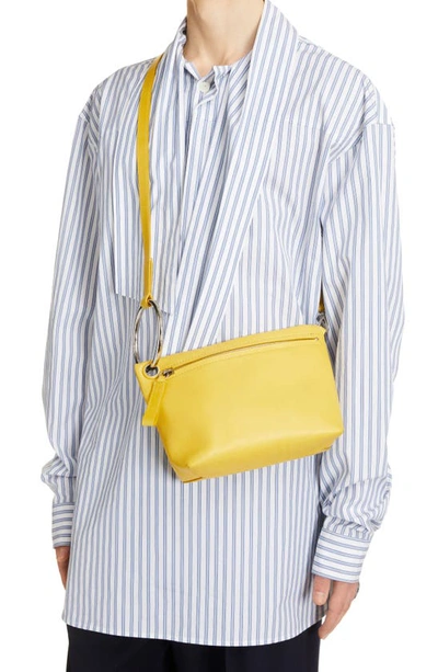 Shop Dries Van Noten Logo Ring Leather Bag In Yellow