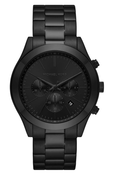 Shop Michael Kors Slim Runway Bracelet Watch, 44mm In Black