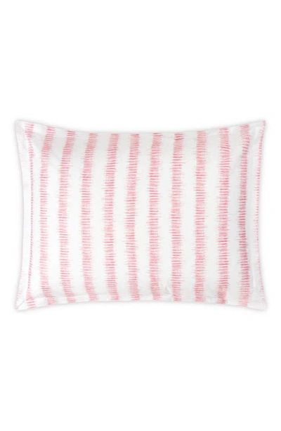 Matouk Attleboro Stripe Print Pillow Sham In Pink Coral