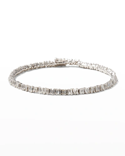 Shop Suzanne Kalan 18k White Gold Diamond Mini Baguette Tennis Bracelet