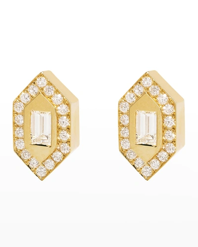 Shop Azlee Small Diamond Stud Earrings