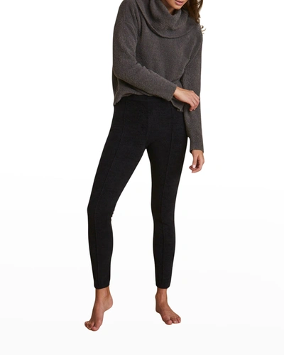 Shop Barefoot Dreams Cozychic Ultra Lite Seamed Leggings In Carbon