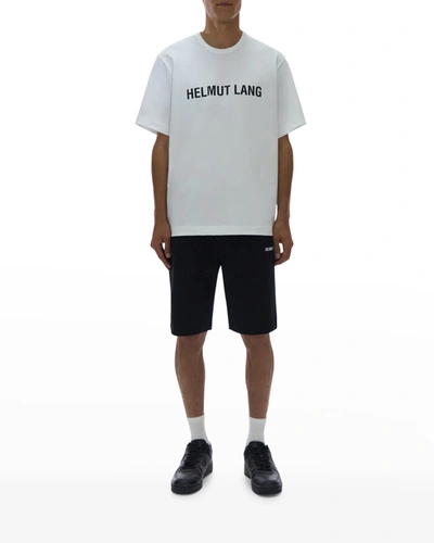 Shop Helmut Lang Men's Logo T-shirt In White