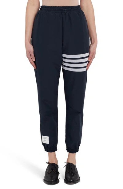 Shop Thom Browne 4-bar Ripstop Track Pants In Navy 415
